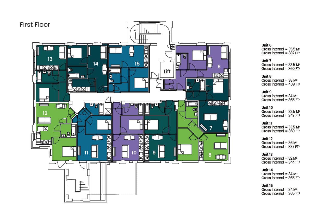 Hampton House Hemel Hempstead​ Ocea Floorplan: Commercial to Residential Property Conversion Apartment
