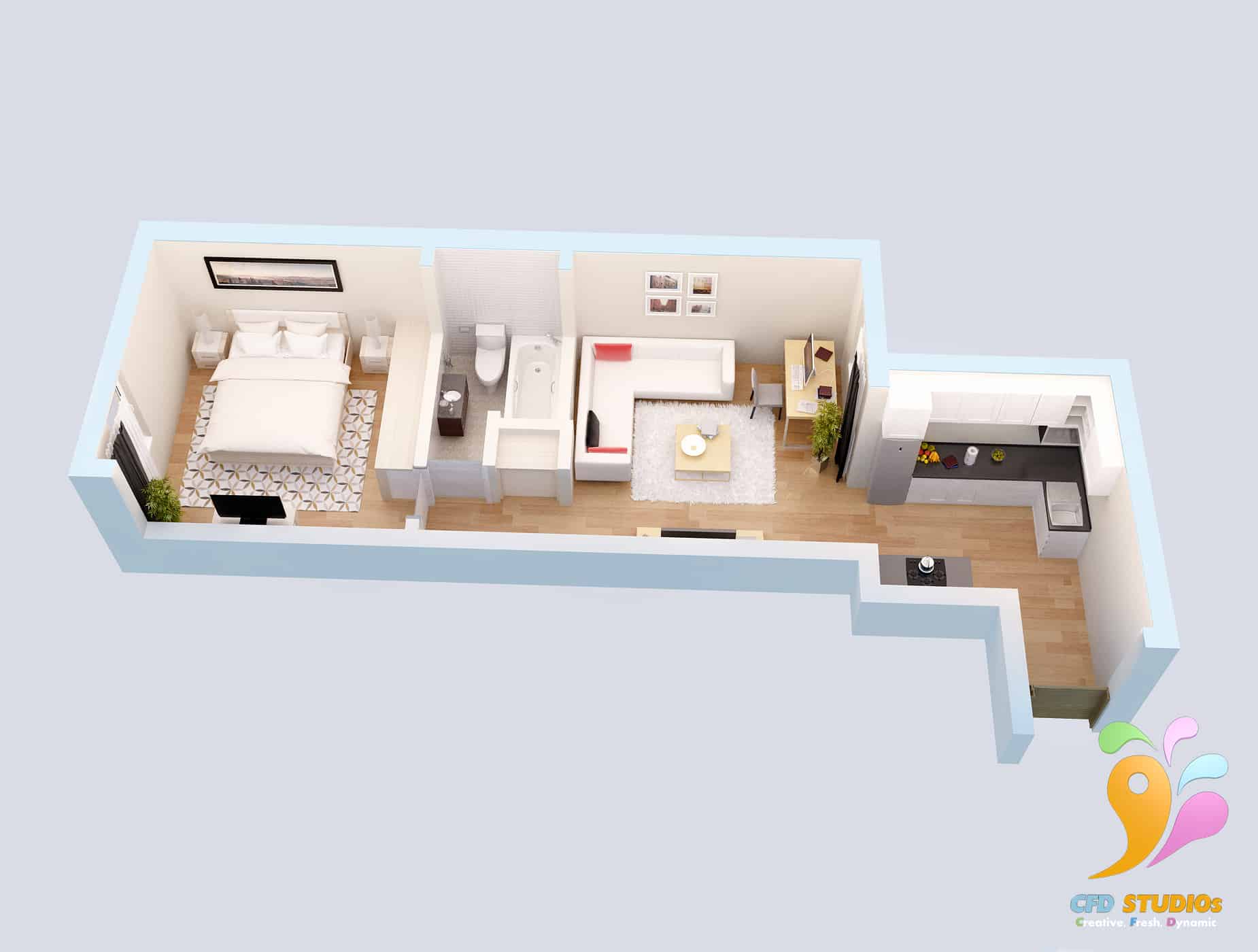 Ocea Floorplan Commercial to Residential Property Conversion Apartment