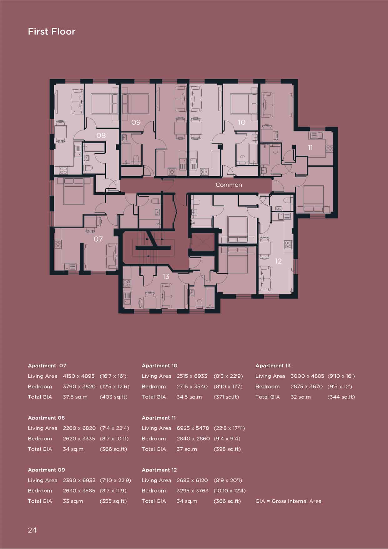 Ocea St Pancras House Basingstoke Floorplan: Commercial to Residential Property Conversion Apartment